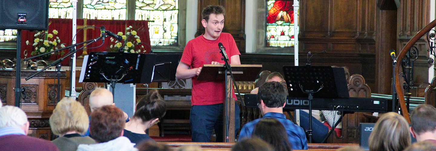 Rob preaching